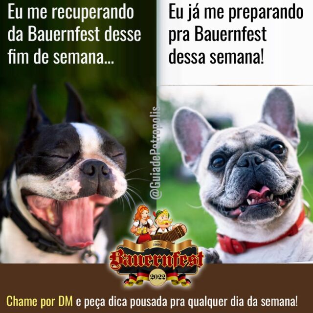 Recuperado do fim de semana? Trago boas notícias: tem festa rolando em Petrópolis TODOS OS DIAS até dia 28....!
Se programa, sai um dia mais cedo, pega dica de pousada com gente e sobe a serra pra curtir a Bauerfest em qualquer dia dessa semana!